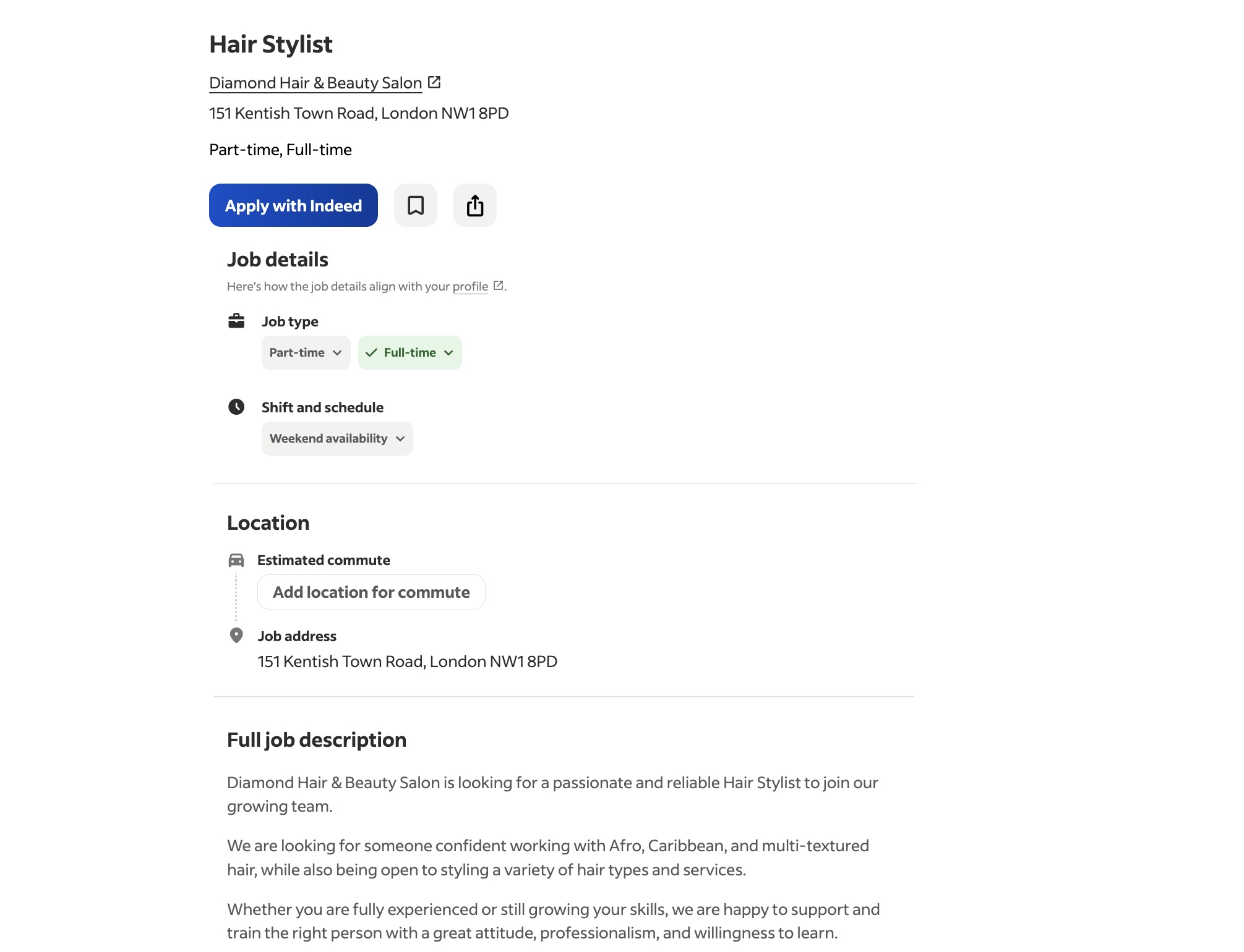Indeed job description